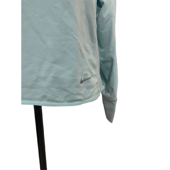 Nike Dri Fit Green-Blue Running Shirt with Thumbholes - Picture 4 of 9